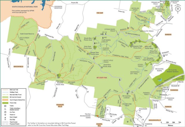 20140403 - Mt Coot-tha Forest Park track map-2